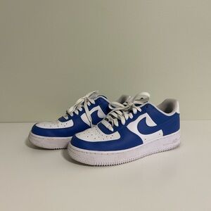 Nike Royal Blue and White Air Force 1 - Custom Sneakers
